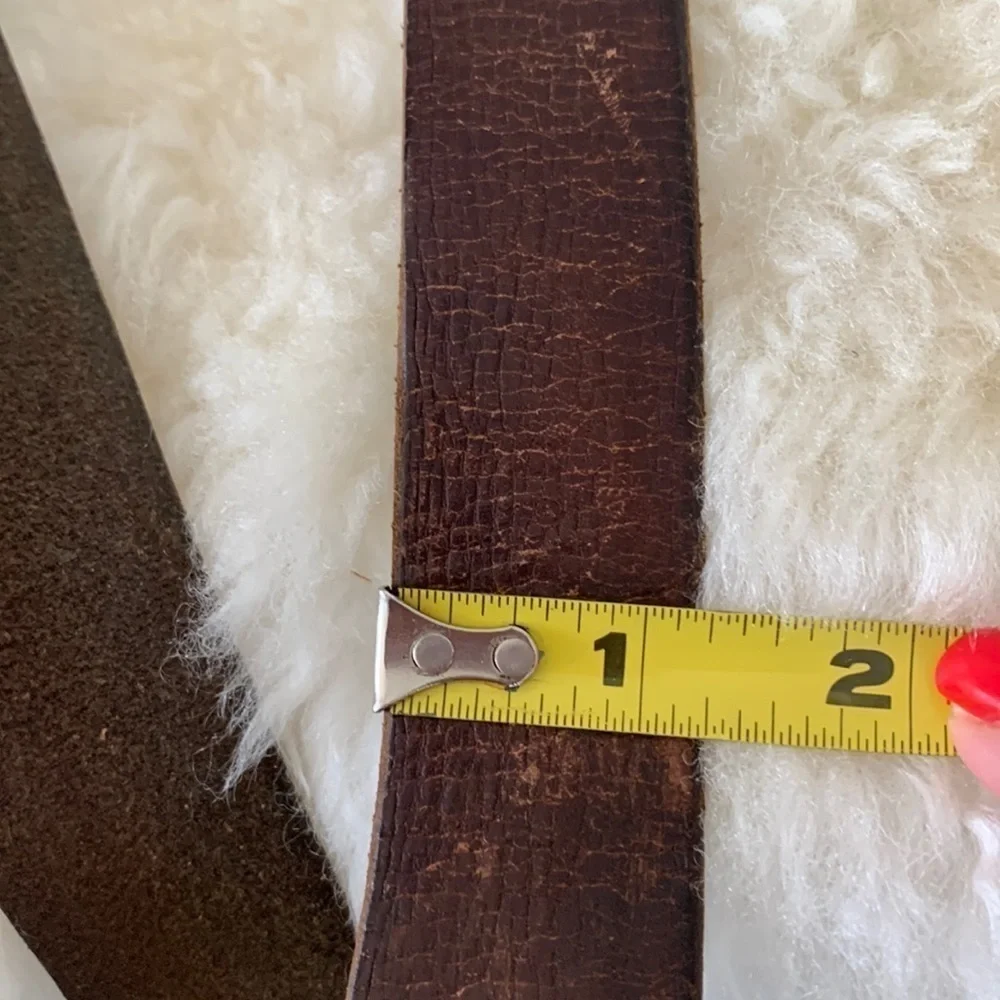 Fossil brown genuine leather men’s belt, size 42